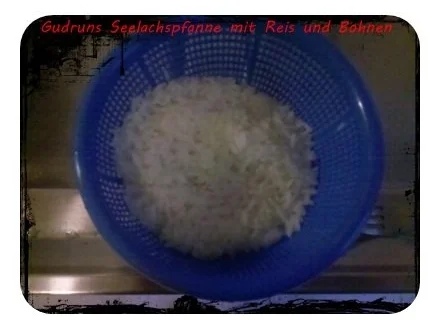 Fisch: Seelachspfanne mit Reis und Bohnen - Rezept - Bild Nr. 5