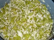 Spitzpaprika (gebraten) mit körnigem Frischkäse - Rezept