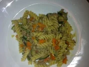 Gemüse-Hack-Feta-Nudelpfanne - Rezept