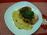 Sellerieschnitzel mit fruchtiger Currysoße - Rezept