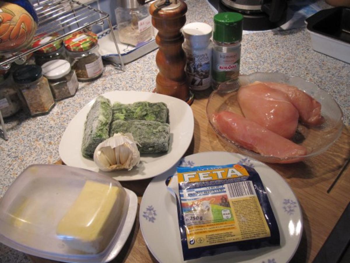 Hühnerfilet 's mit Blattspinat und Feta-Käse überbacken - Rezept - Bild Nr. 2