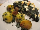 Rezept: Hühnerfilet 's mit Blattspinat und Feta-Käse überbacken Hühnerfilet 's mit Blattspinat und Feta-Käse überbacken - Rezept