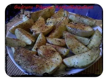Rezept: Kartoffeln: Pikante Kartoffelspalten Kartoffeln: Pikante Kartoffelspalten - Rezept