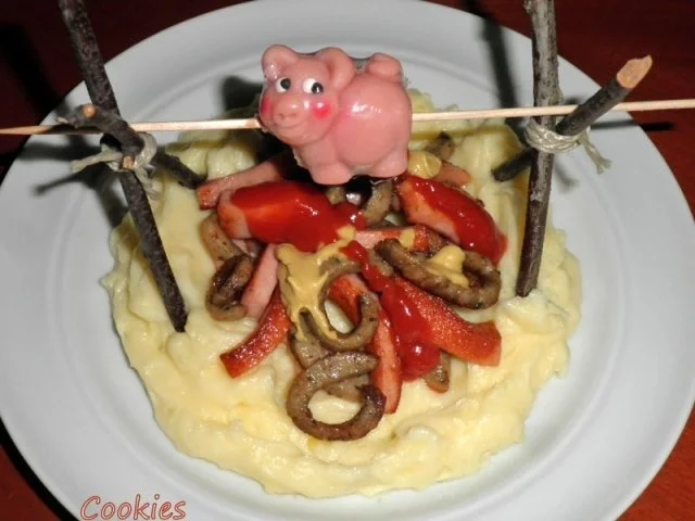 Rezepte für Kinder 16 :  "Lagerfeuer" mit "Schwein" am Spieß - Rezept - Bild Nr. 7