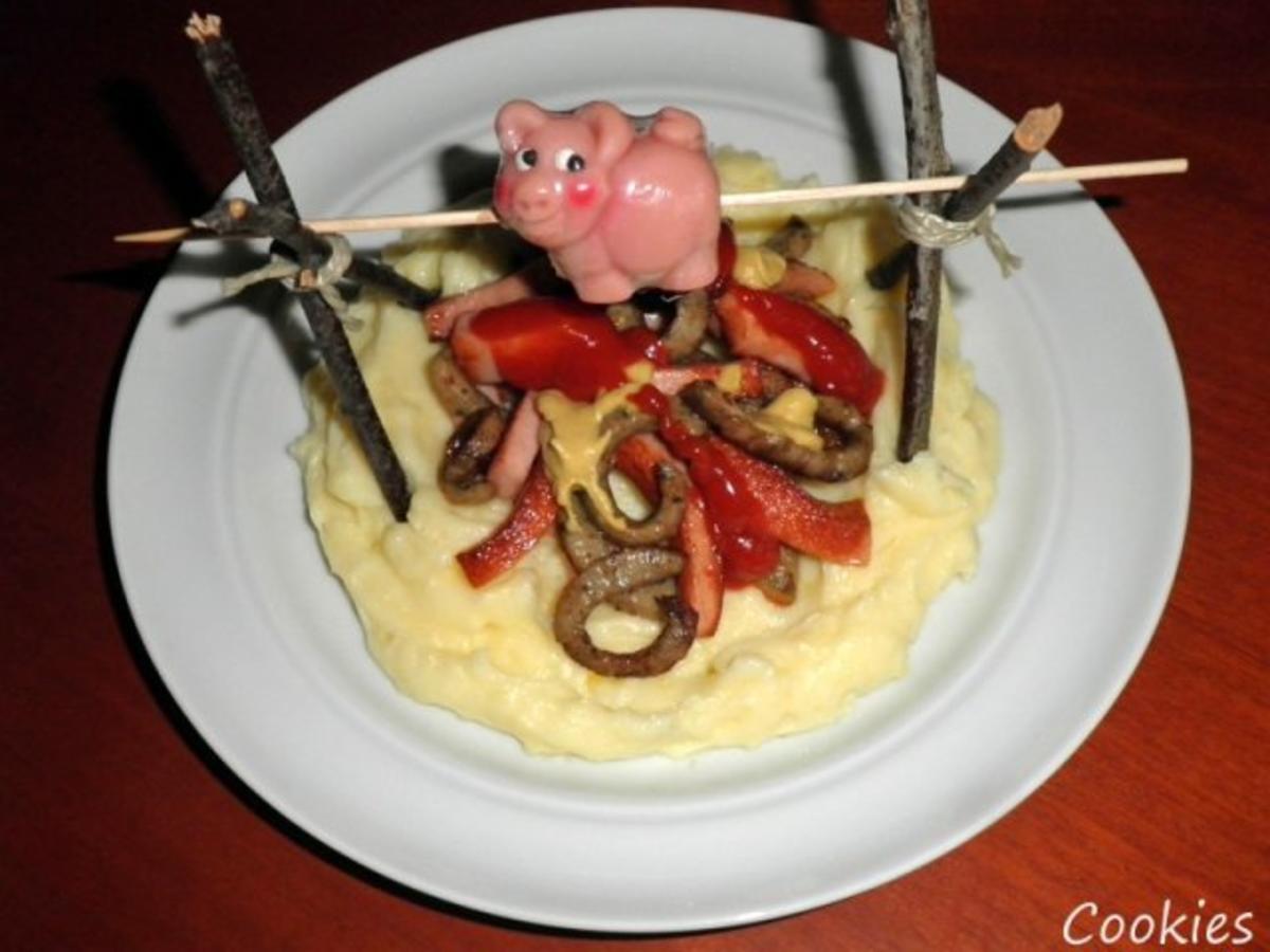 Rezepte für Kinder 16 :  "Lagerfeuer" mit "Schwein" am Spieß - Rezept - Bild Nr. 8