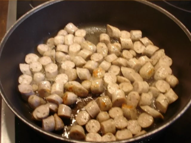 Auflauf mit Nürnberger Rostbratwürstchen - Rezept - Bild Nr. 6