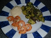 Garnelen mit Mayo-Meerettich-Dipp - Rezept