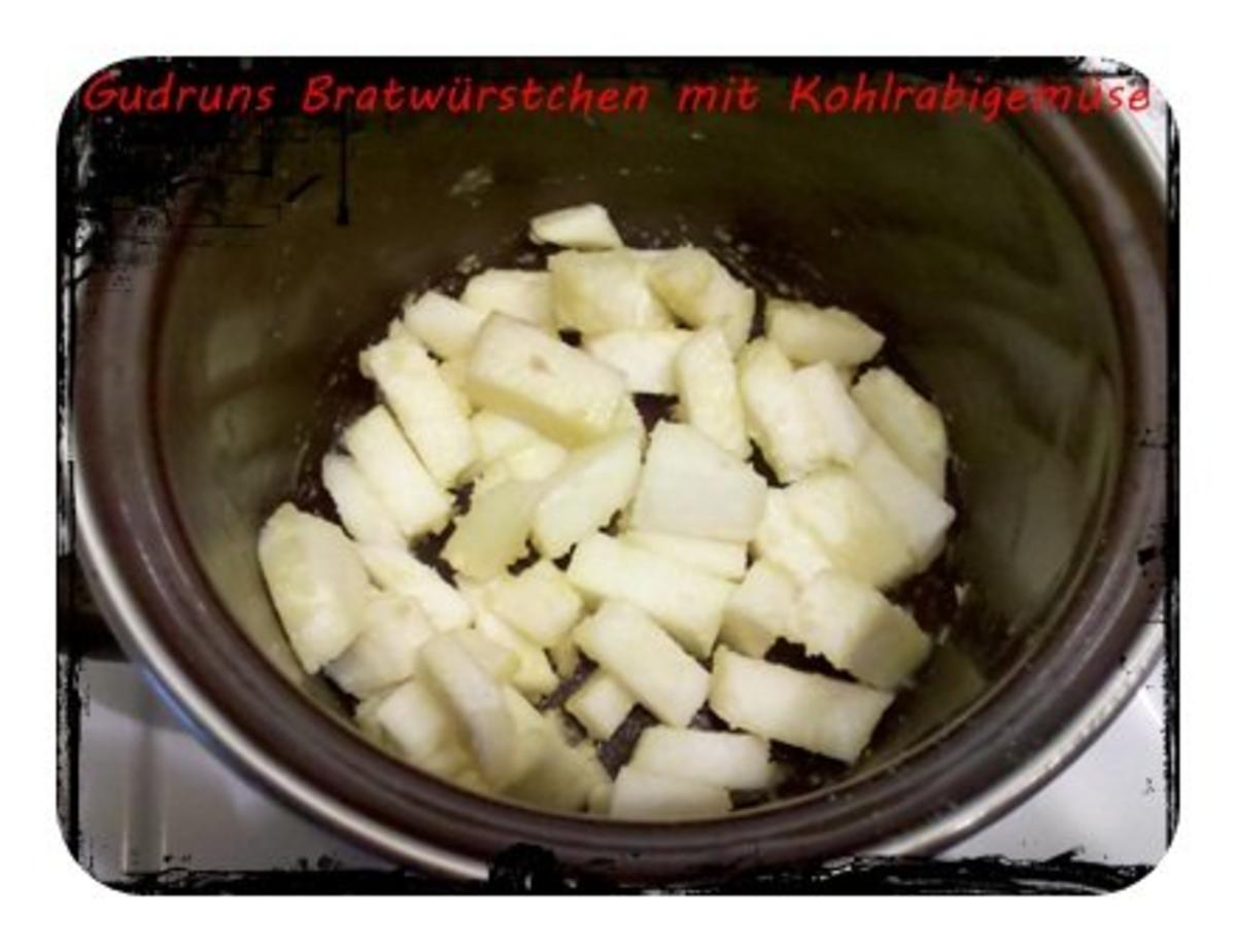Fleisch: Bratwürstchen mit Kohlrabigemüse und Salzkartoffeln - Rezept - Bild Nr. 6