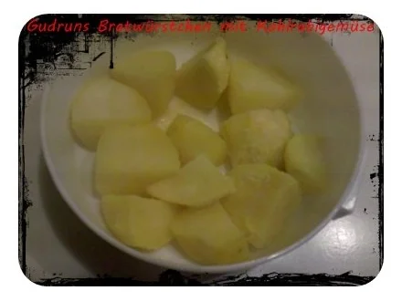 Fleisch: Bratwürstchen mit Kohlrabigemüse und Salzkartoffeln - Rezept - Bild Nr. 12