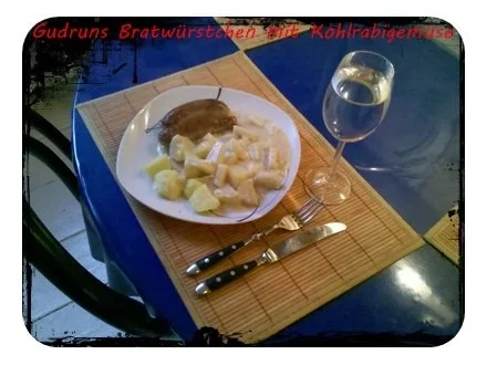 Fleisch: Bratwürstchen mit Kohlrabigemüse und Salzkartoffeln - Rezept - Bild Nr. 14