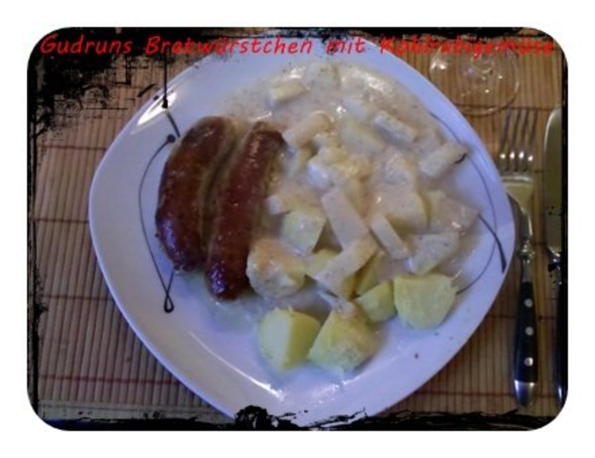 Fleisch: Bratwürstchen mit Kohlrabigemüse und Salzkartoffeln - Rezept - Bild Nr. 16