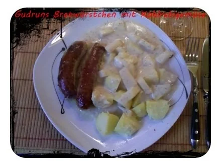 Fleisch: Bratwürstchen mit Kohlrabigemüse und Salzkartoffeln - Rezept - Bild Nr. 16