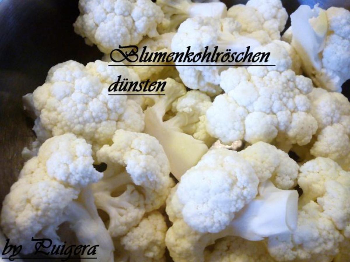 Blumenkohl an Zwiebelhackbällchen und Salzkartoffeln - Rezept - Bild Nr. 3