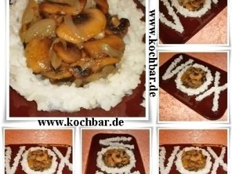 Champignon und Reis mit Fantasie in Form gebracht. - Rezept - Bild Nr. 17