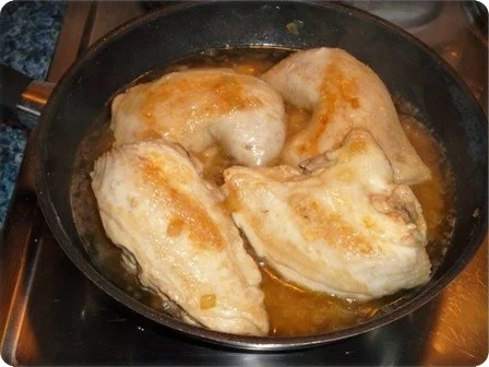 Geschmortes Rosmarin - Thymian Hähnchen mit Klößen und Gemüse dazu - Rezept - Bild Nr. 6