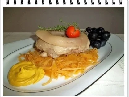 Gekochtes Eisbein mit Sauerkraut  und Weintrauben - Rezept - Bild Nr. 10