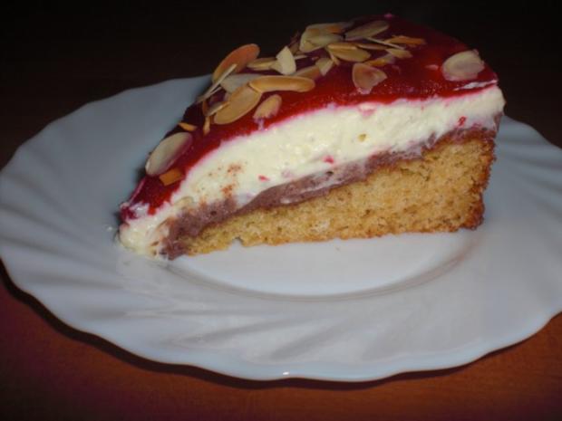 Himbeertorte mit Schoko- und Vanillesahne - Rezept - kochbar.de