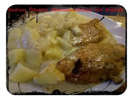 Geflügel: Pikantes Hähnchenschnitzel mit Kohlrabi - Rezept