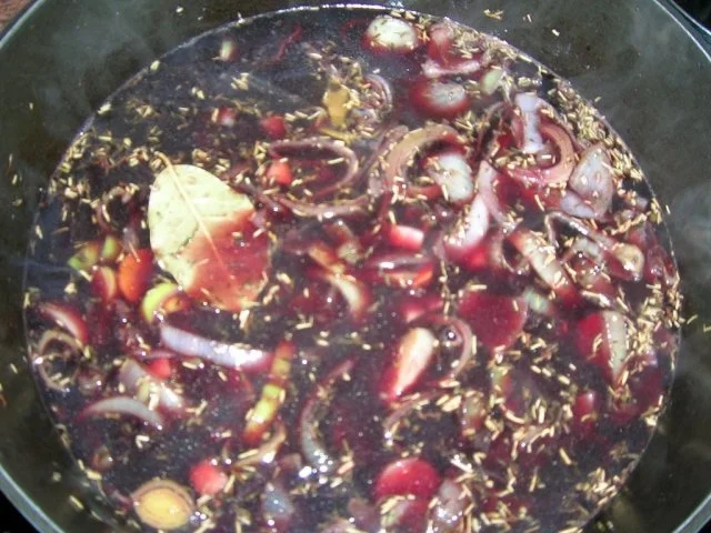 Rezept: Entenkeulen italienisch "geschmort in Rotwein", an hausgemachten Gnocchi + Gemüsebeilage Bild Nr. 7 Entenkeulen italienisch "geschmort in Rotwein", an hausgemachten Gnocchi + Gemüsebeilage - Rezept - Bild Nr. 7