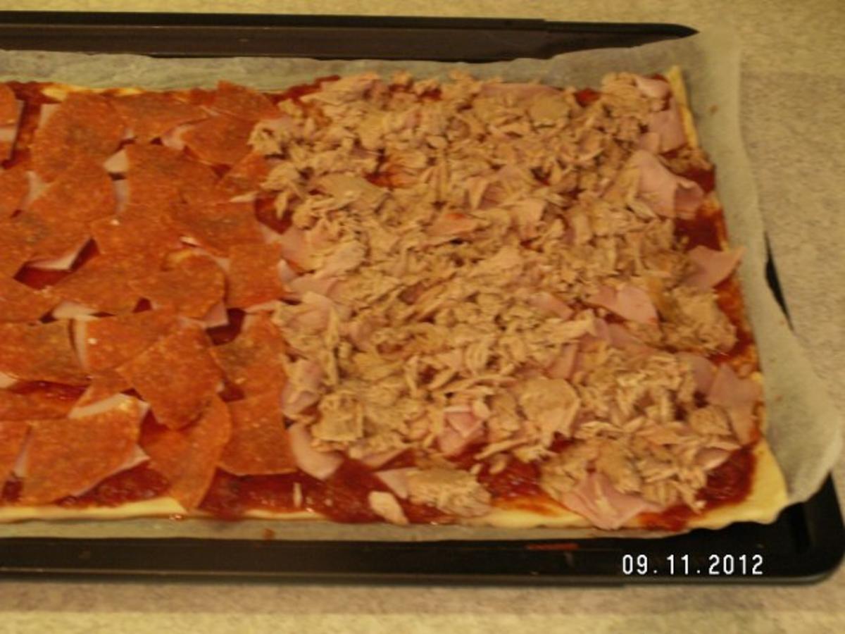 Schnelle Pizza Fifty-Fifty - Rezept - Bild Nr. 6