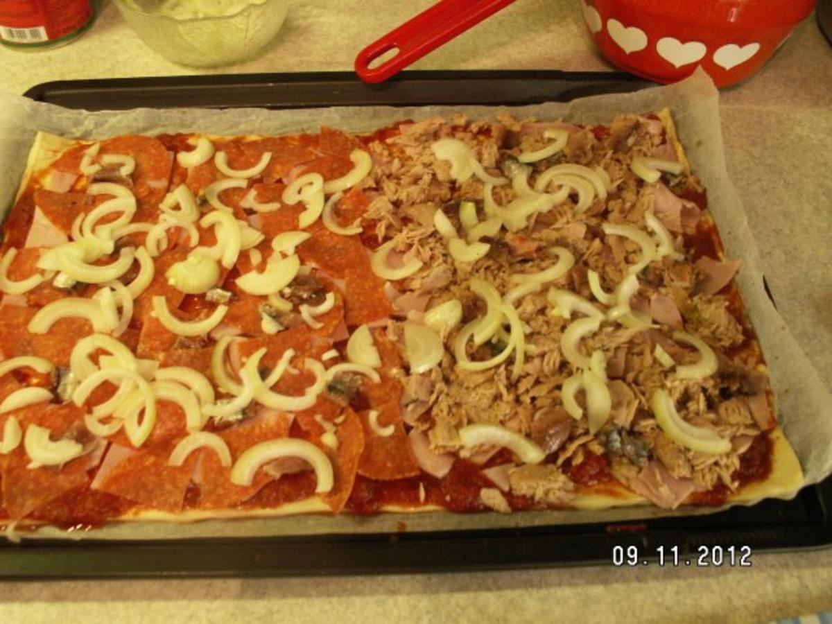 Schnelle Pizza Fifty-Fifty - Rezept - Bild Nr. 8