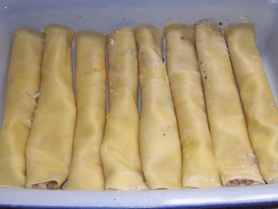 Vier-Käse-Lachs-Lasagne-Rollen in cremiger Gemüsesoße - Rezept - Bild Nr. 10