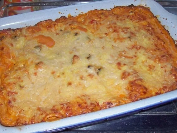 Vier-Käse-Lachs-Lasagne-Rollen in cremiger Gemüsesoße - Rezept - Bild Nr. 13