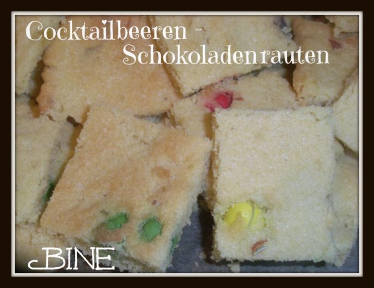 Bilder für BiNe` S COCKTAILBEEREN - SCHOKOLADENRAUTEN - Rezept