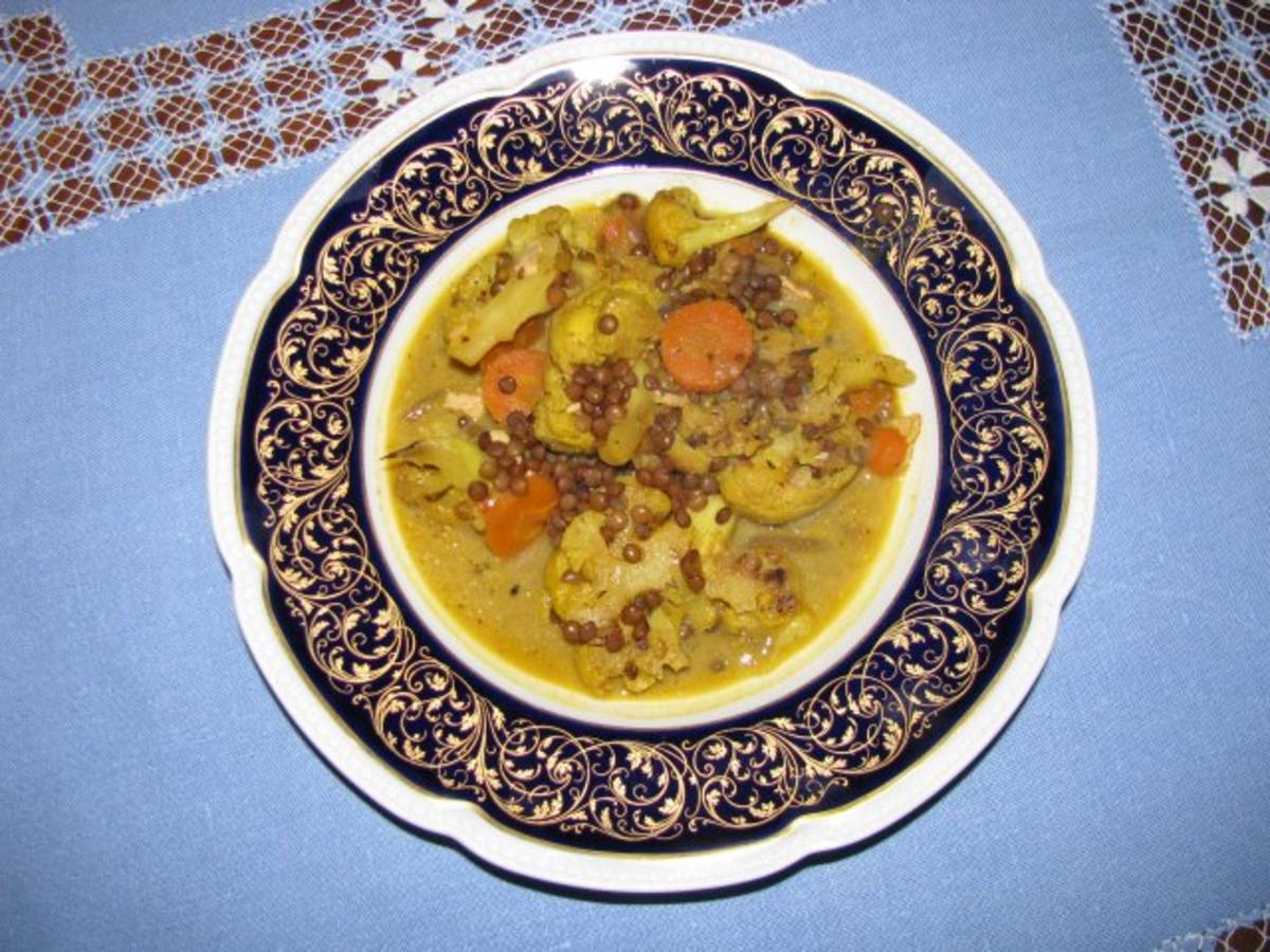 Gemüse: Blumenkohl-Linsen-Curry - Rezept