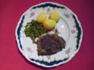 Hackbraten mit Salzkartoffeln und Gemüse - Rezept