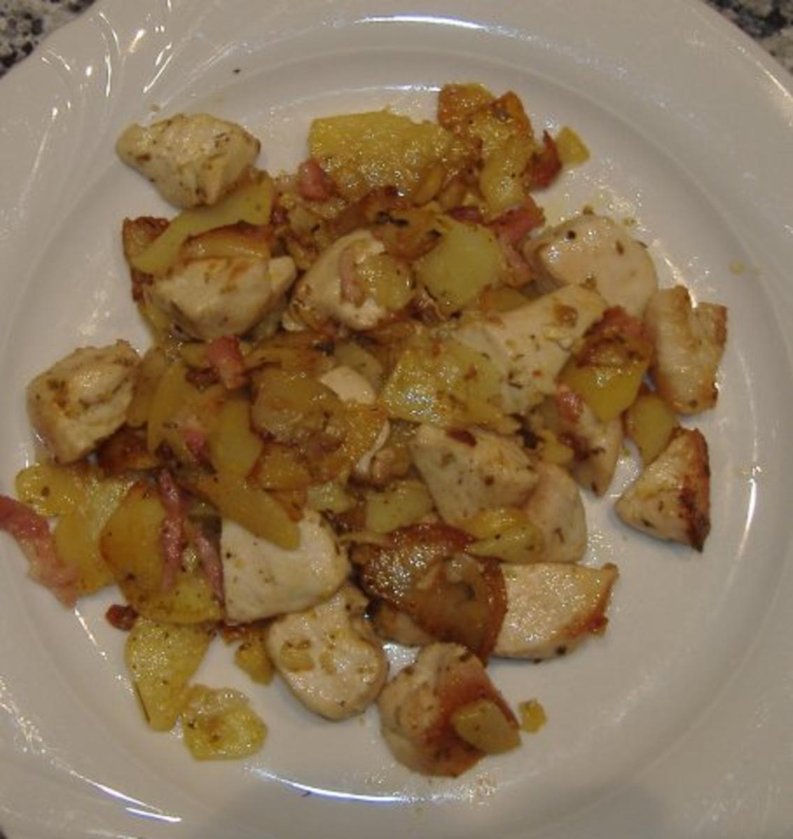 Bratkartoffeln mit Hähnchenbrust - Rezept