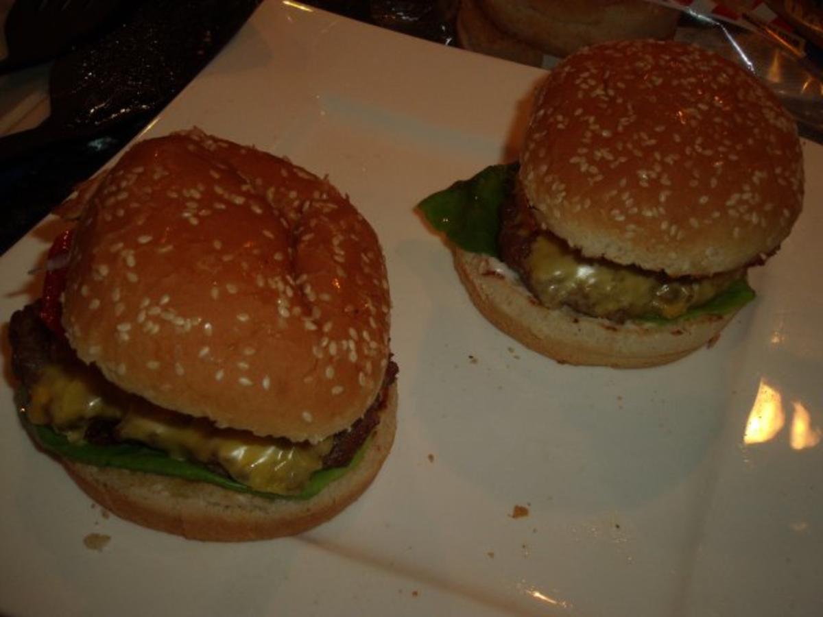 Fastfood: Burger mit Hackfleisch - Rezept