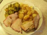 Rezept: Schweineschulter glasiert mit Rosenkohl Schweineschulter glasiert mit Rosenkohl - Rezept