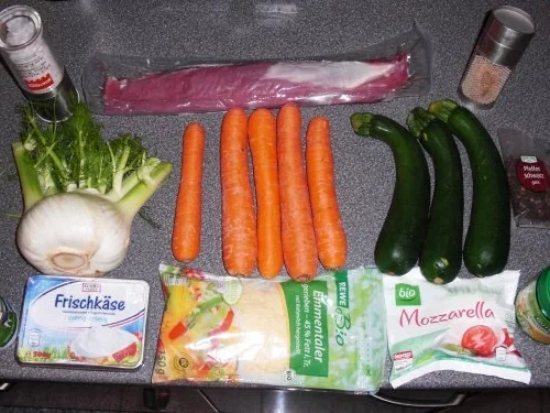 Rezept: Gratiniertes Gemüse mit Frischkäsenocken Bild Nr. 2 Gratiniertes Gemüse mit Frischkäsenocken - Rezept - Bild Nr. 2