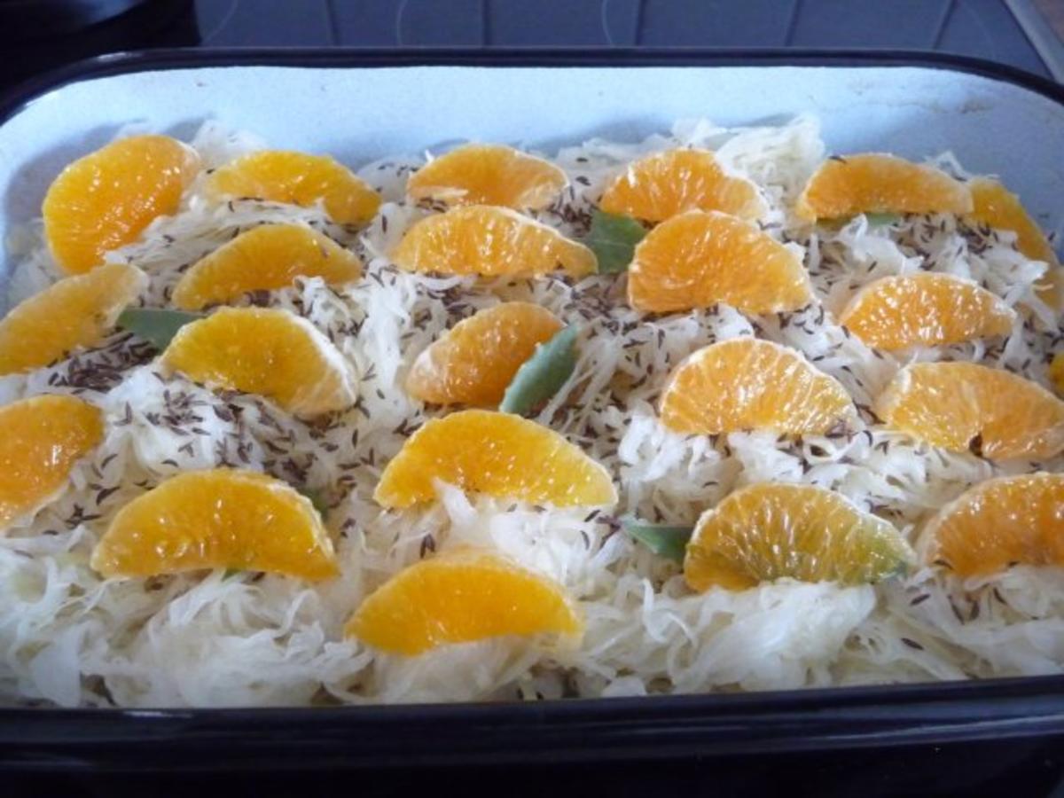 Beilage : Mandarinen - Sauerkraut - Rezept