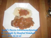 Fleisch – Ingrid’s Schweinenackensteak an feuriger Pusztasauce - Rezept