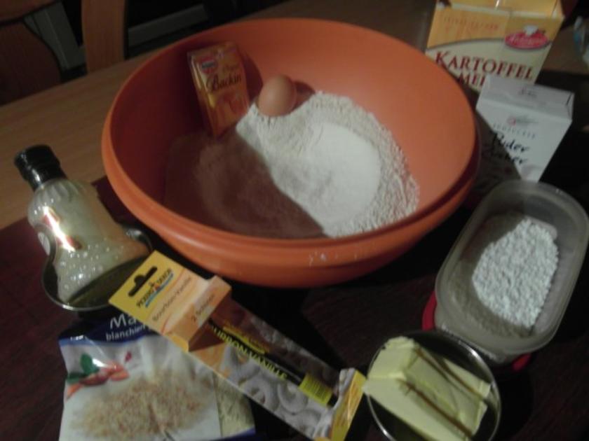 Weihnachtsplätzchen :Eierlikör-Sterne mit Füllung - Rezept
