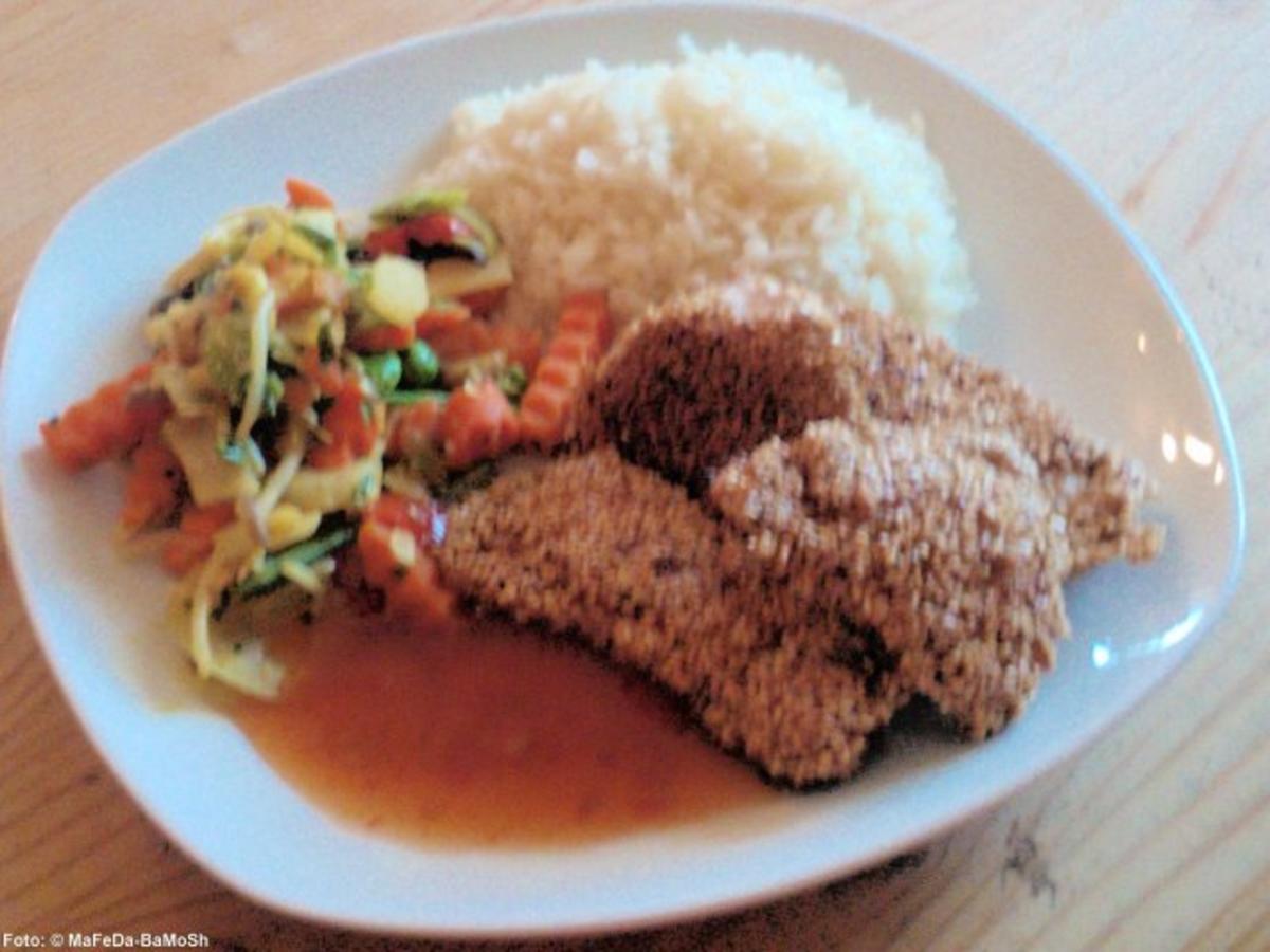 Bilder für Putenschnitzel in Sesamkruste - Rezept