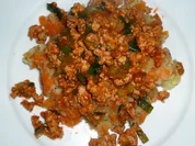 Kartoffel Karotten Stampf mit Tatar - Rezept