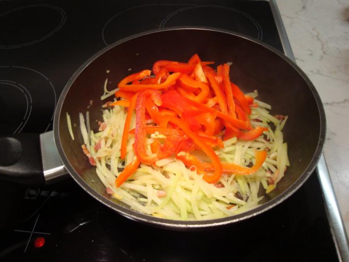 Lammrücken mit gebratenem Gemüse und Nudeln - Rezept - Bild Nr. 4