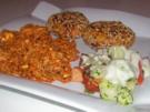 Orientalische Putenfiletpfanne mit Feta und Ajvar - Rezept