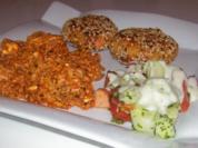 Orientalische Putenfiletpfanne mit Feta und Ajvar - Rezept