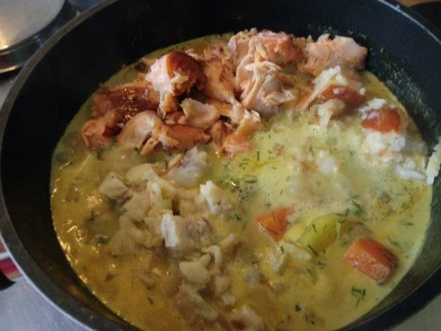 Rezept: Fischtopf mit 3erlei Fisch in einer Dillsauce Bild Nr. 13 Fischtopf mit 3erlei Fisch in einer Dillsauce - Rezept - Bild Nr. 13