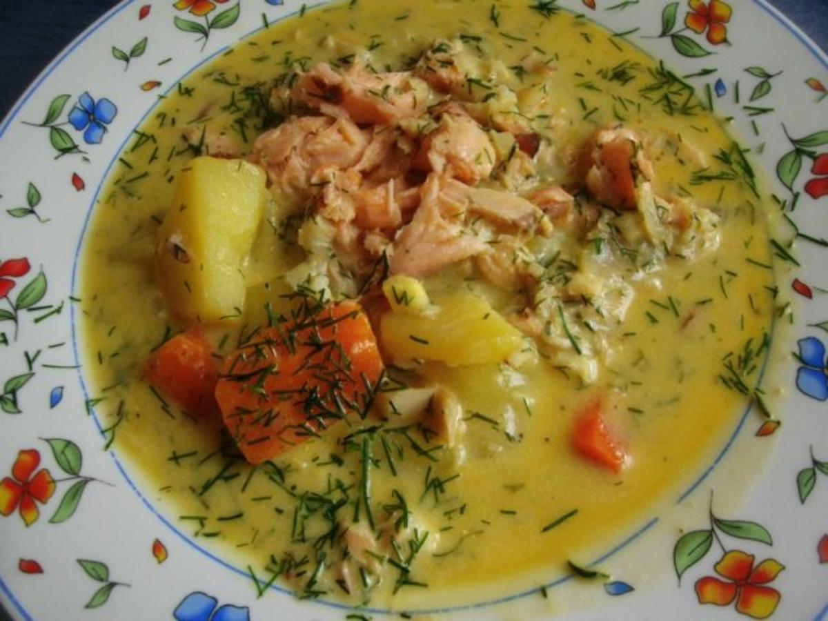 Fischtopf mit 3erlei Fisch in einer Dillsauce - Rezept - kochbar.de