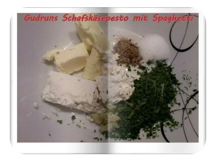 Nudeln: Schafskäsepesto mit Spaghetti - Rezept - Bild Nr. 2