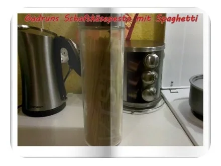 Nudeln: Schafskäsepesto mit Spaghetti - Rezept - Bild Nr. 4