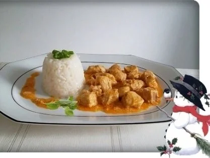 Deftiges Putengulasch mit Sushi Reis - Rezept