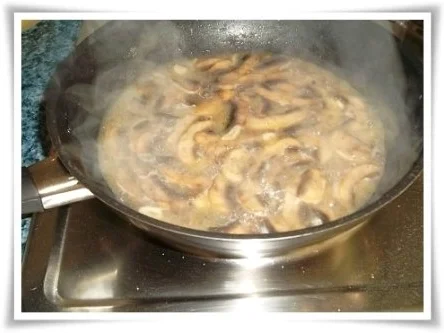 Rezept: Reis-Bandnudeln mit Champignons-Rahmsauce und Grana Padano Bild Nr. 6 Reis-Bandnudeln mit Champignons-Rahmsauce und Grana Padano - Rezept - Bild Nr. 6