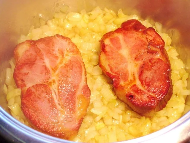 Rezept: Fruchtiges Sauerkraut mit Kasseler Kotelett ... Bild Nr. 6 Fruchtiges Sauerkraut mit Kasseler Kotelett ... - Rezept - Bild Nr. 6