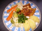 Bauchfleisch mit Gemüsebeilage - Rezept